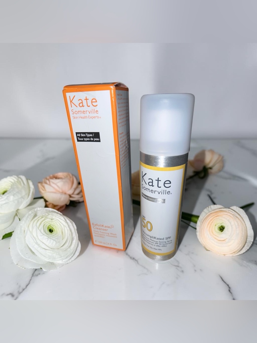 Kate Somerville White and Yellow SPF Face Mist Primer